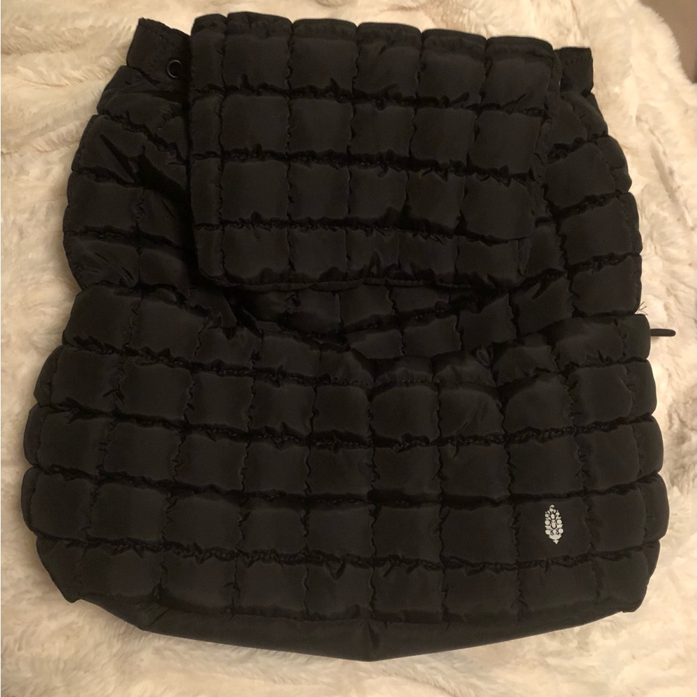 Free People Black Quilted Backpack